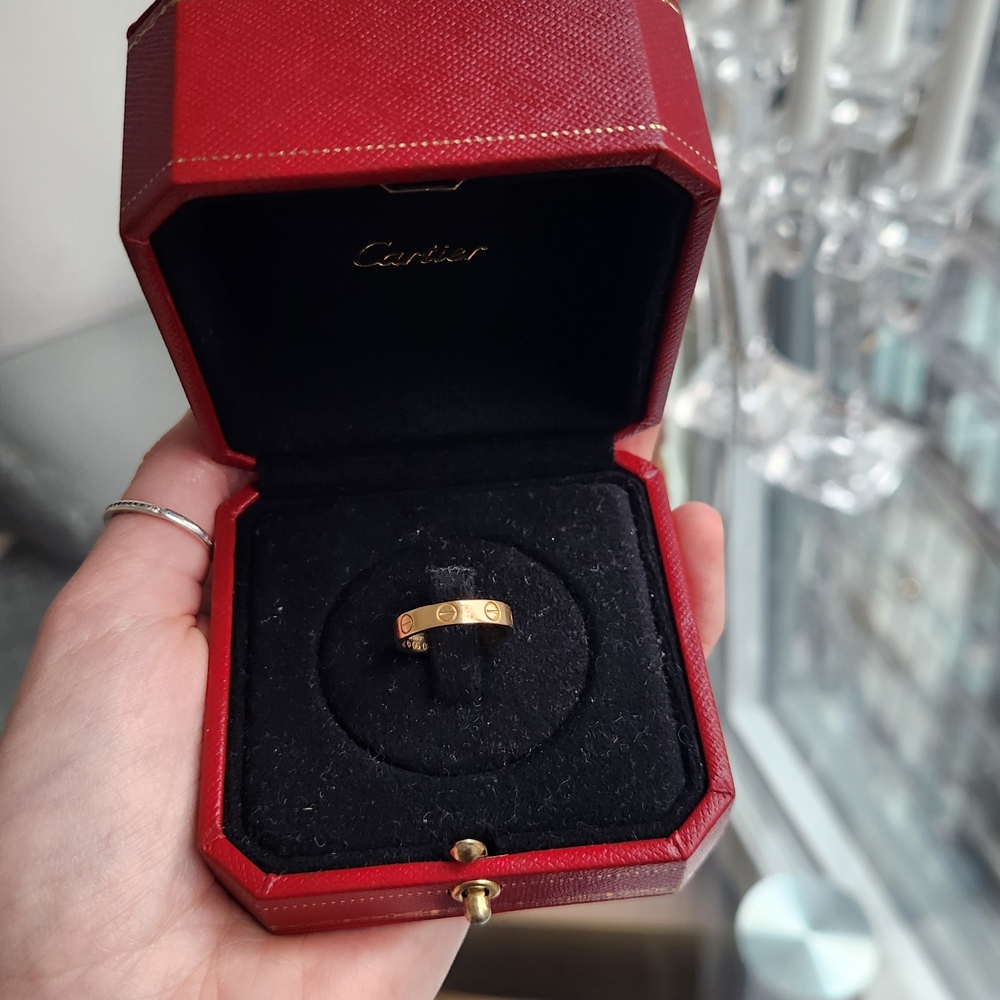 SOLD Cartier LOVE small Gold Ring - Picture 2 of 5